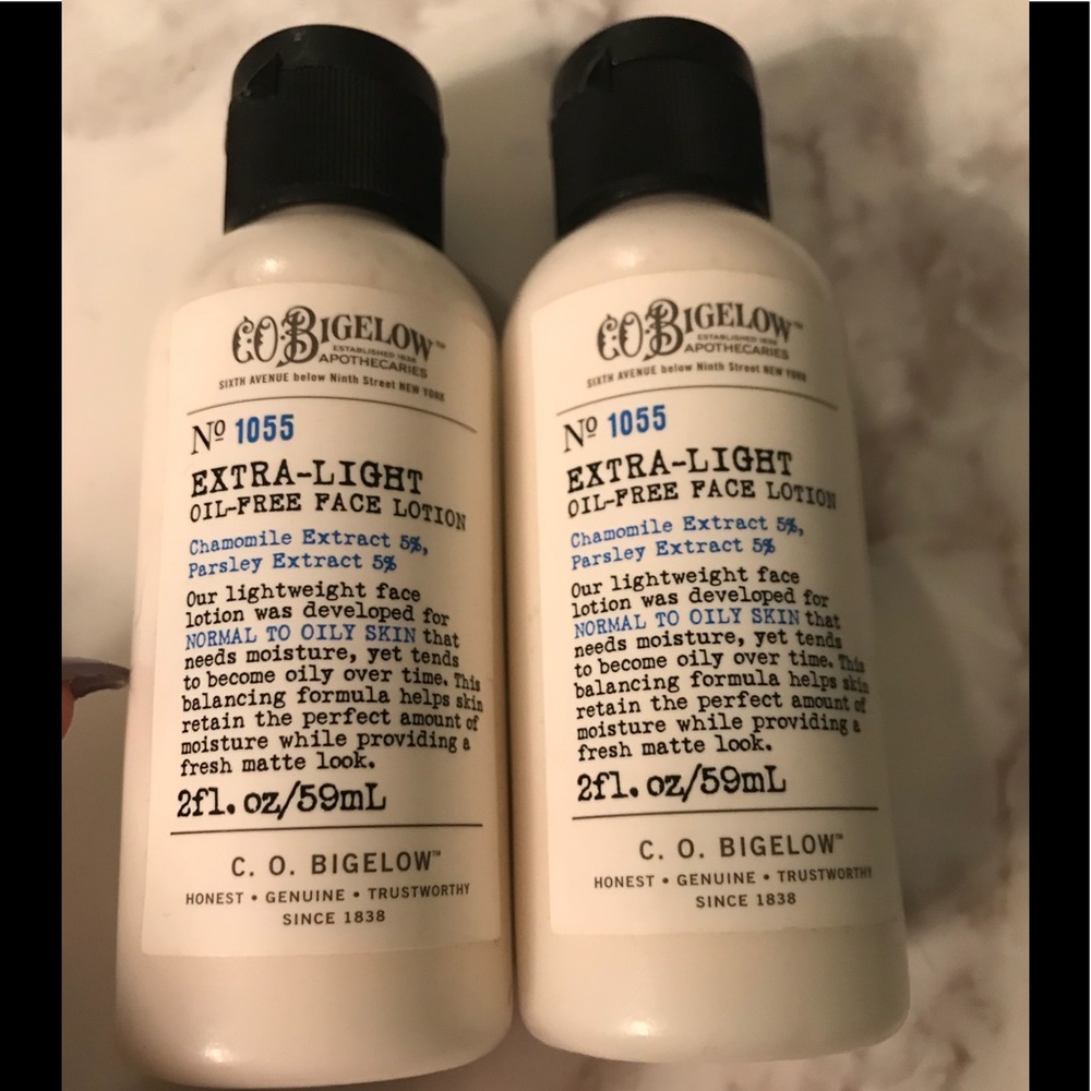 Brand new CO Bigelow Extra-Light face lotion set